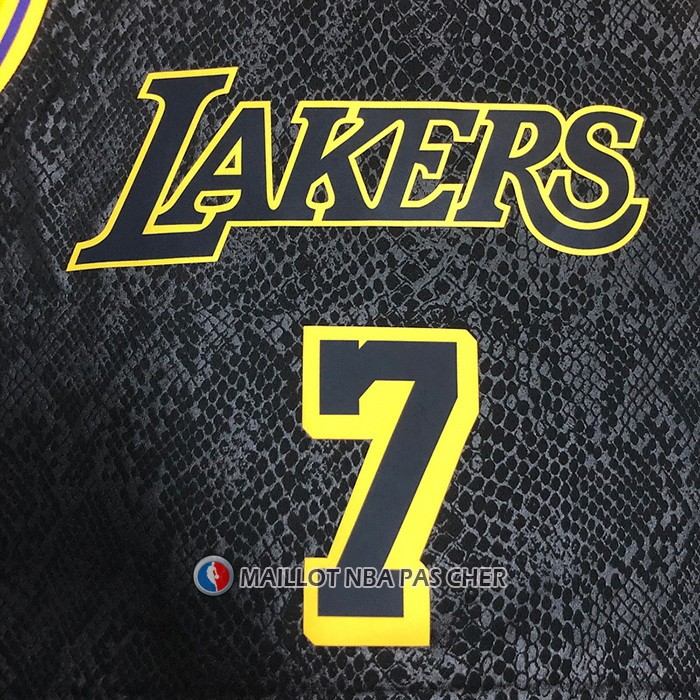 Maillot Los Angeles Lakers Carmelo Anthony NO 7 Black Mamba Noir